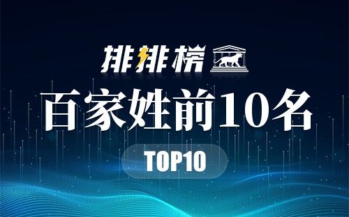 百家姓前10名